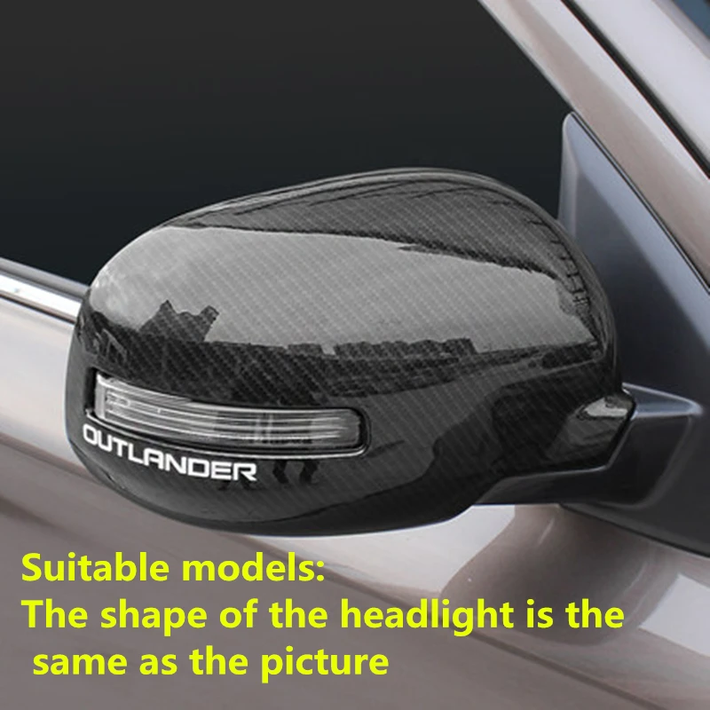 Side Mirror Cover Trim for 2016-2019 Mitsubishi Outlander Sport//ASX Hole Fiber