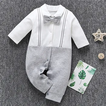 

Baby clothes Infant Toddler Baby Boy Bow Gentleman Straps Jumpsuit Romper Clothes 3M-24M babys A20