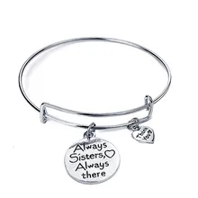 Браслеты в форме кисточек для женщин вдохновляющий браслет всегда сестры всегда есть регулируемый браслет erkek bileklik