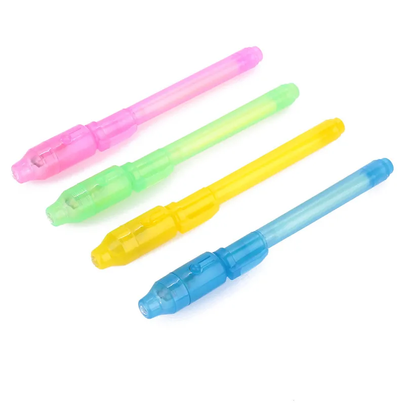 

Drawing Invisible Ink Pen Big Head Luminous Light Pens Magic Purple 2 In 1 UV Black Lights Combo Learning Education Toys