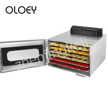 Небольшой Еда сушилка для фруктов и овощей Нержавеющая сталь интеллигентая(ый) Видимый сенсорный Управление 6 этажей низкая Шум в течение короткого времени