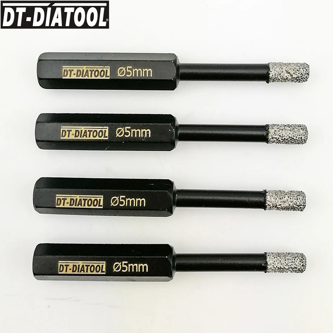 DT-DIATOOL 4pcs/set diamond length 10mm Dry Vacuum Brazed multi-purpose Diamond Drill Core Bits for marble and tile Hole Saw DT-DIATOOL 4pcs/set diamond length 10mm Dry Vacuum Brazed multi-purpose Diamond Drill Core Bits for marble and tile Hole Saw