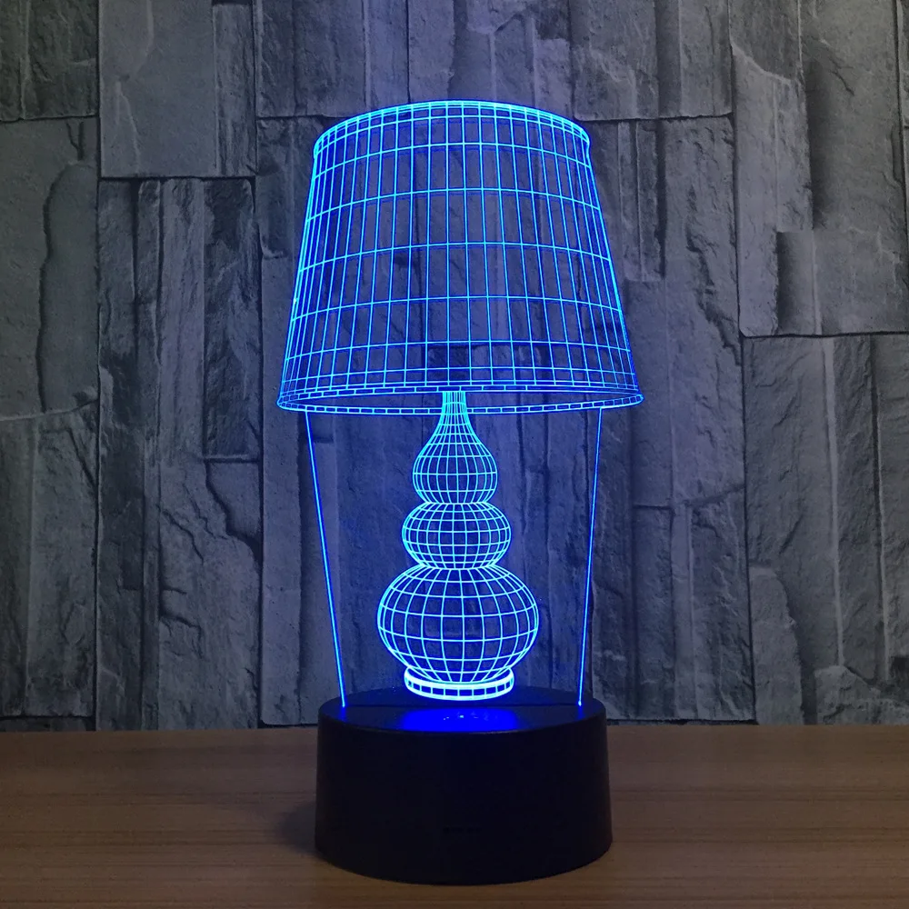 Модель тыквы 3D визуальная Иллюзия ночник Светодиодная интерьерная подсветка сенсорный выключатель красочные ночные светильники USB