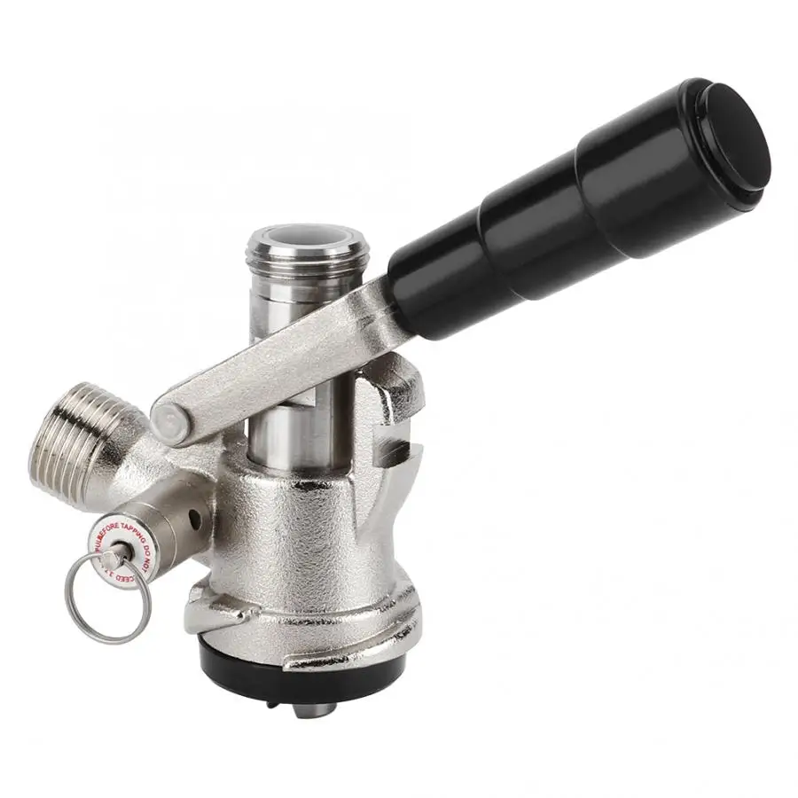 

S Type Draft Beer Dispenser with Safety Pressure Relief Keg Coupler Valve Home Brewing System Wine Brew Bar Tools Beer Equipment