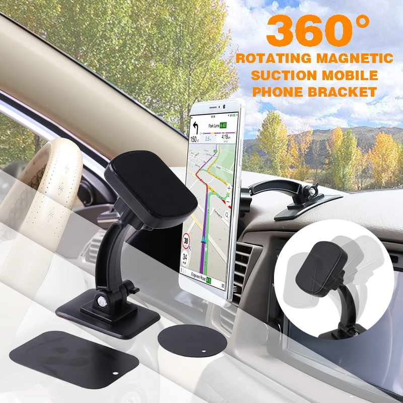 360 Degree Car Magnetic GPS Cell Phone Holder Stand Dashboard Windshield Mount For Huawei P30 P20 Pro lite Car Magnetic Stand