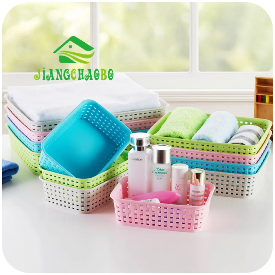 

Imitation Rattan Multi-Compartment Storage Box Cosmetics Desktop Remote Control Debris Classification Storage Box F3687