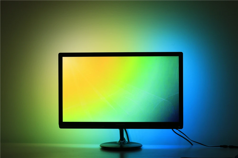 Ambi светильник комплект USB Светодиодная лента светильник 5050 RGB цвет мечты для HDTV Настольный ПК экран фоновый светильник ing лента 2 м 3 м 4 м 5 м полный комплект