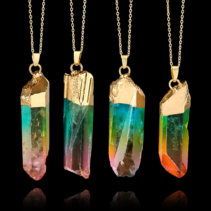 Colorful crystal pendant necklace3