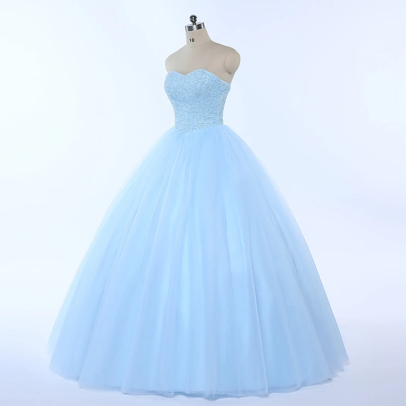 sky blue wedding gown