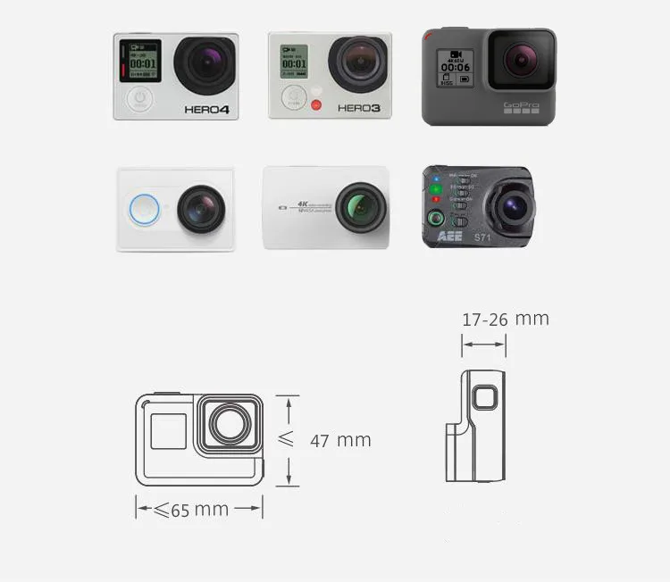 Gopro Hero 4/5/6/7/8 XiaoYi DJI OSMO Action Mobile 1 2 крепление для камеры Кронштейн пластина зажим