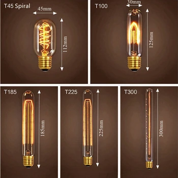 

Intage Edison Bulb E27 40W Retro Filament Edison Light 220V Bedroom Incandescent Bulb Lamp For Home Decor Creative Bulbs