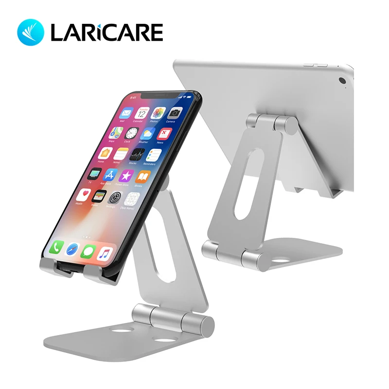 LARICARE, подставка для планшета, подставка для планшета, устойчивая алюминиевая противоскользящая Складная подставка для мобильного телефона, металлическая подставка для планшетов S5
