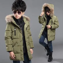 New arrival brand fashion casual boys winter jacket children s clothes long thick hooded warm boys