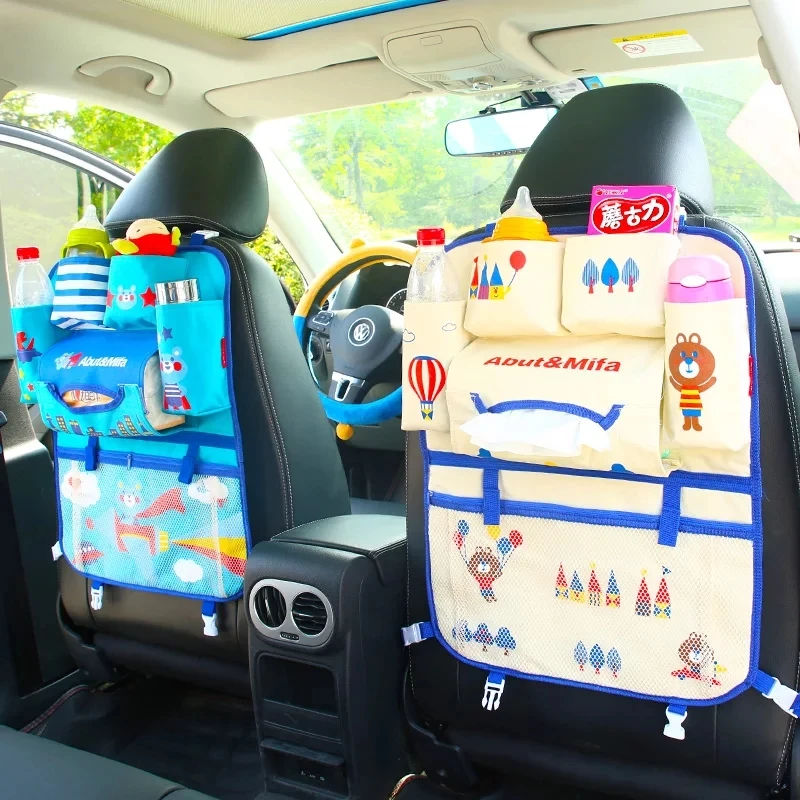 Back Car Van Seat Kids Organiser Tidy MultiPocket Headrest Storage Containe X5N7