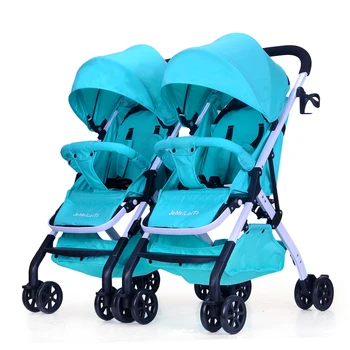 

Twin baby stroller detachable light can sit reclining folding shock absorber baby double stroller with cup holder umbrella carts