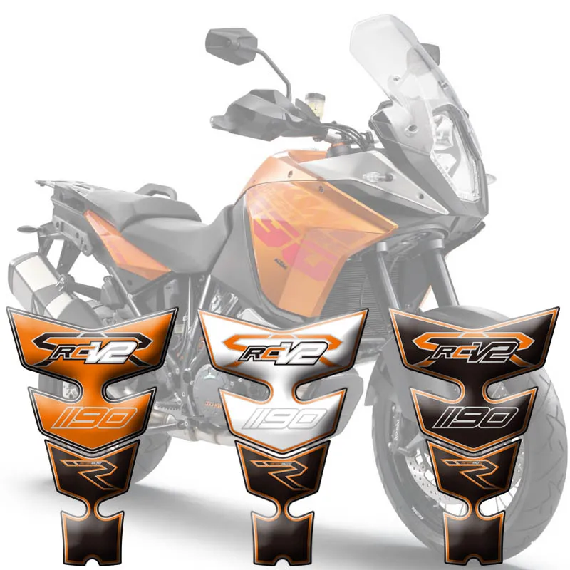 Бак мотоцикла Стикеры наклейки 3D бак Fishbone защитные наклейки для KTM RC8R 1190 V2 08-15 2009 2010 2011 2012 2013