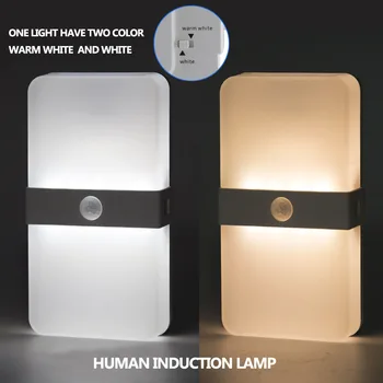 

Auto On Off Motion Sensor Wall Light Closet Light Battery Powered Wireless Cabinet IR Infrared Motion Detector Wall Lamp