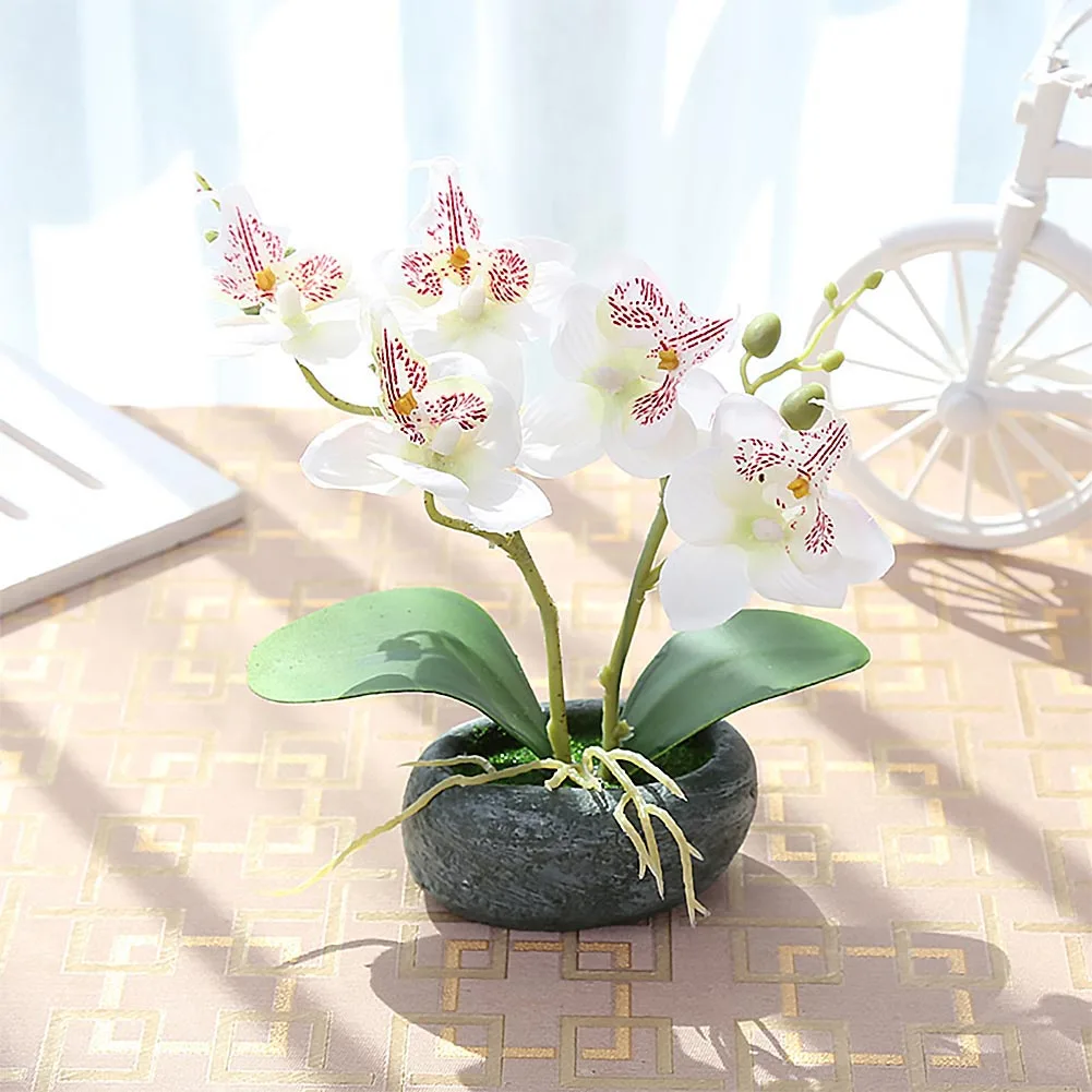 Home Balcony Office Decoration Planter Crafts Butterfly Orchid Artificial Miniascape Bonsai Potted Plant Decorations Flower Home Balcony Office Decoration Planter Crafts Butterfly Orchid Artificial Miniascape Bonsai Potted Plant Decorations Flower