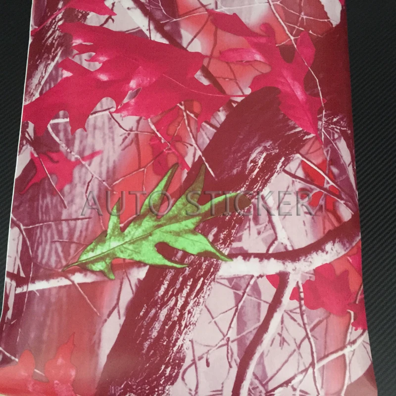red real tree camo vinyl car wrap 6