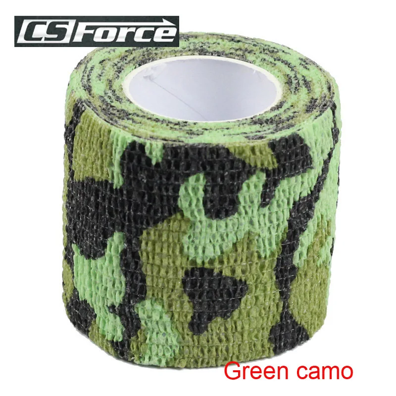 Military Tactical 1 Roll Camo Stretch Bandage Adhesive Elastic Paintball Camping Hunting Multifunctional Camouflage Tape (4.5M)|tape tape|tape