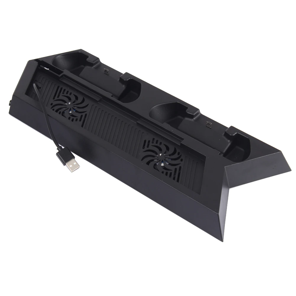 PS4 Pro Vertical Stand With Dual Controller Charger & Cooling Fans - 3 USB Hub Station