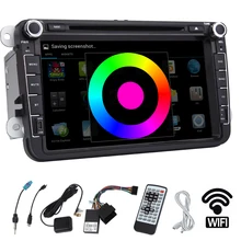 Android 5.1 Estéreo EQ Enlace Espejo Sub Pantalla Táctil USB OBD2 CanBus RDS Auto Car Logo DVD Radio Navegación GPS Para VW Volkswagen