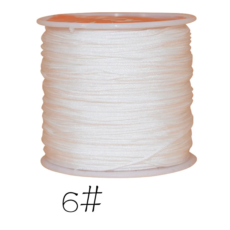 0,8 мм нейлоновый шнур китайский узел макраме, браслет плетеный шнур 45 м - Color: No.6