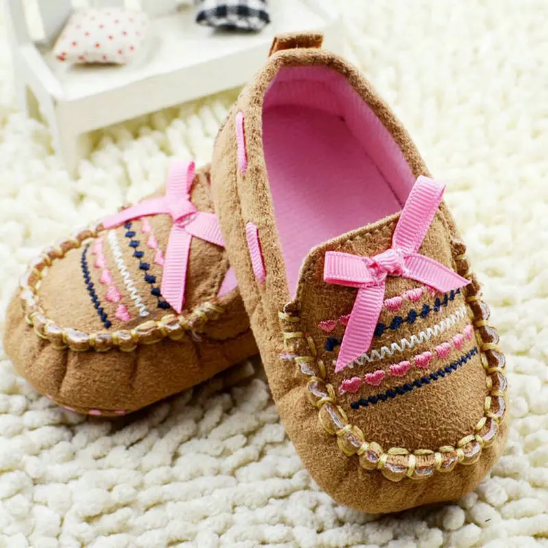 

3 Colors Spring Autumn Toddler First Walker Bow-knot Baby Shoes Boy Girl Soft Sole Crib Shallow Sneaker Prewalker 2017 New