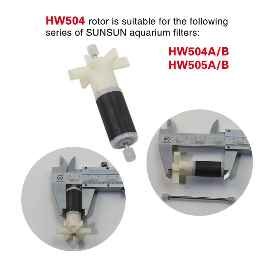 SUNSUN Aquarium Filter Rotor HW-302/303/304/402/403/404/504/505/507/702/703/704/HW3000/HW5000  impeller Aquarium Accessories 3