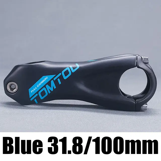 blue mountain bike stem