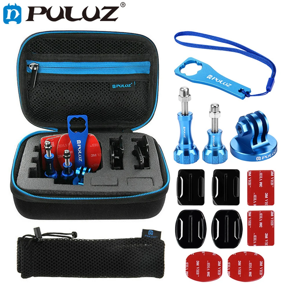 

PULUZ 13 in 1 CNC Metal Accessories Combo Kits for GoPro HERO6 5 4 Session 4 3 + 3 for Xiaoyi 4k Action Camera for EKEN H9R