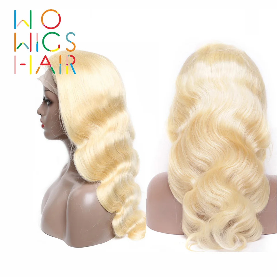 

WoWigs Hair Full Lace Wigs 613 Blonde Body Wave Remy Hair 100% Human Hair
