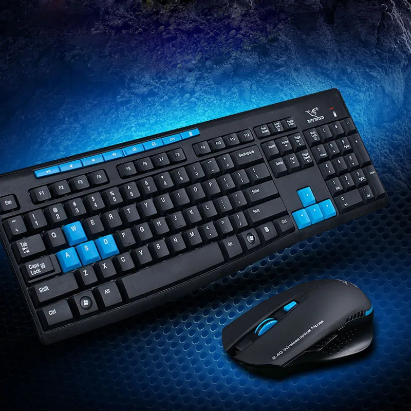 

New New 2.4G Wireless Gaming Keyboard + Mouse Set Combo for Desktops Laptops PC