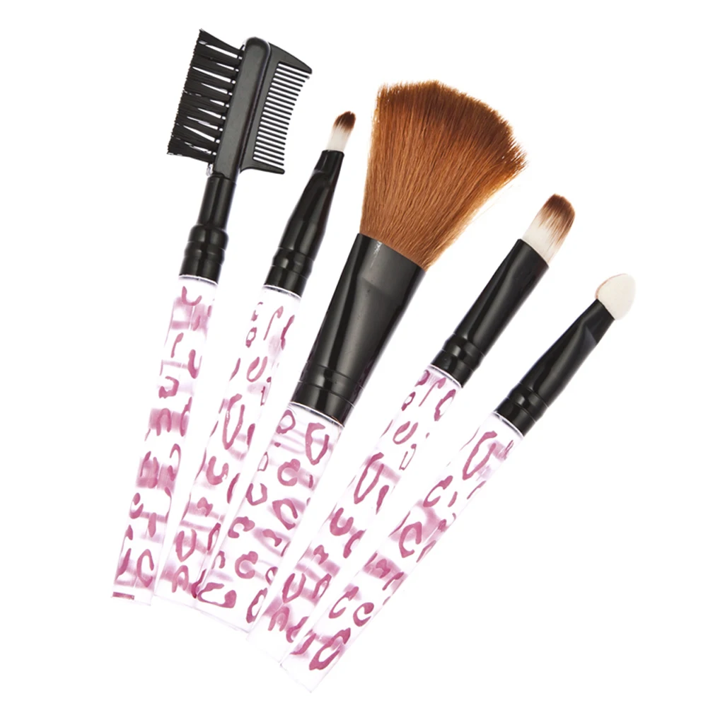 5 pcs/lot Hight Quality Light Pink Leopard Pattern Professional Makeup Tool Kits Women Soft Cosmetic Makeup Brushes Set Hot Sale 5 pcs/lot Hight Quality Light Pink Leopard Pattern Professional Makeup Tool Kits Women Soft Cosmetic Makeup Brushes Set Hot Sale