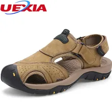 2017 Summer New Fashion Toe Protection Sandals Men Shoes Beach Casual Leather Beach Sport Sandals High Quality Sandalias Hombre