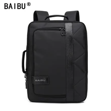 BAIBU бизнес рюкзак для ноутбука 14 15,6 дюймов повседневный мужской рюкзак для путешествий Многофункциональный льняной школьный рюкзак для подростков