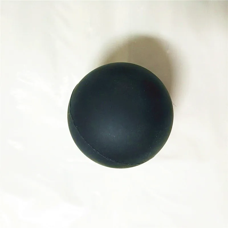 Голубая песня ледяной хоккейный шар трава круглая прокатка хоккейный нетоксичный силикон высокий отскок производство безвкусный Йога фасции мяч - Цвет: Черный
