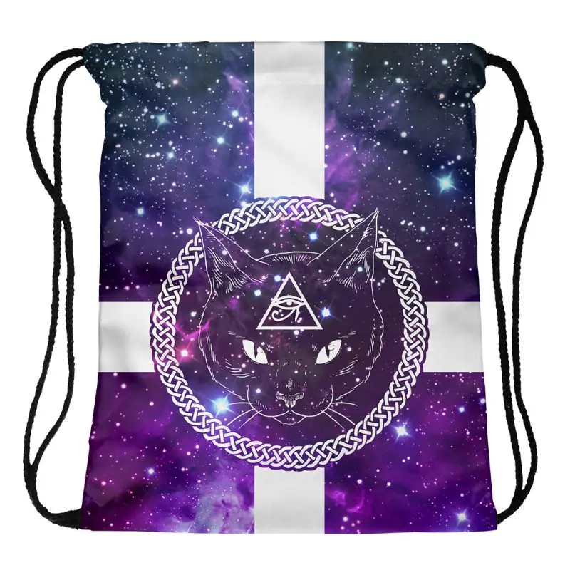 

Fashion Unisex Prints Drawstring Rope Backpack Bag for Daily Travel Use