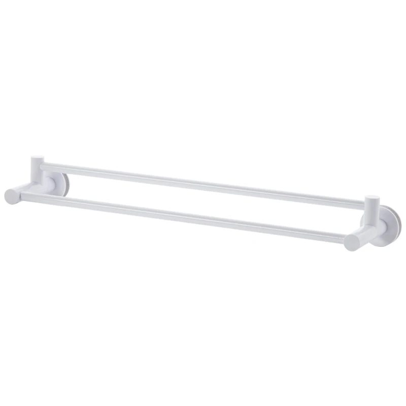 

Strong Suction Cup Wall-Mounted Double Towel Rack Bathroom Towel Rack Bar Free Punching Towel Kitchen Multi-Function Rack ZM118