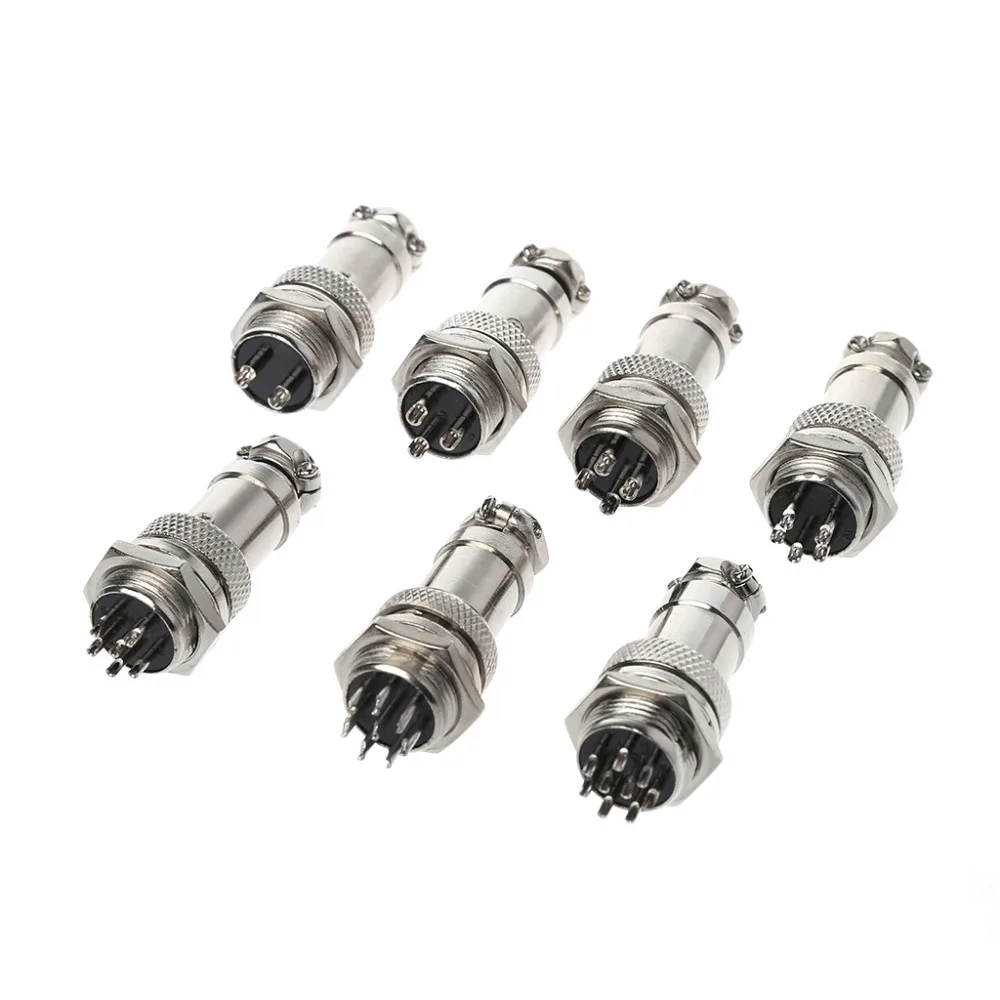 

Aviation Plug Male & Female Wire Panel Metal Connector 16mm 2/3/4/5/6/8/9 Pin GX16