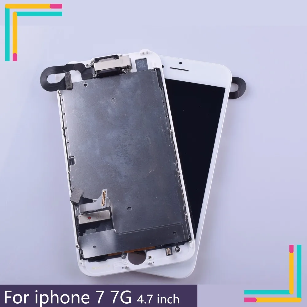 

10PCS/lot DHL Full Set Tianma LCD complete For iPhone 7 7G LCD Display Touch Screen+Front camera Digitizer small parts Assembly