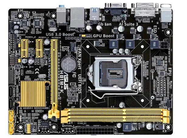 ASUS H81M-K DDR3 LGA 1150 USB2.0 USB3.0 для I3 I5 I7 Процессор 16 Гб H81 рабочего Материнская плата