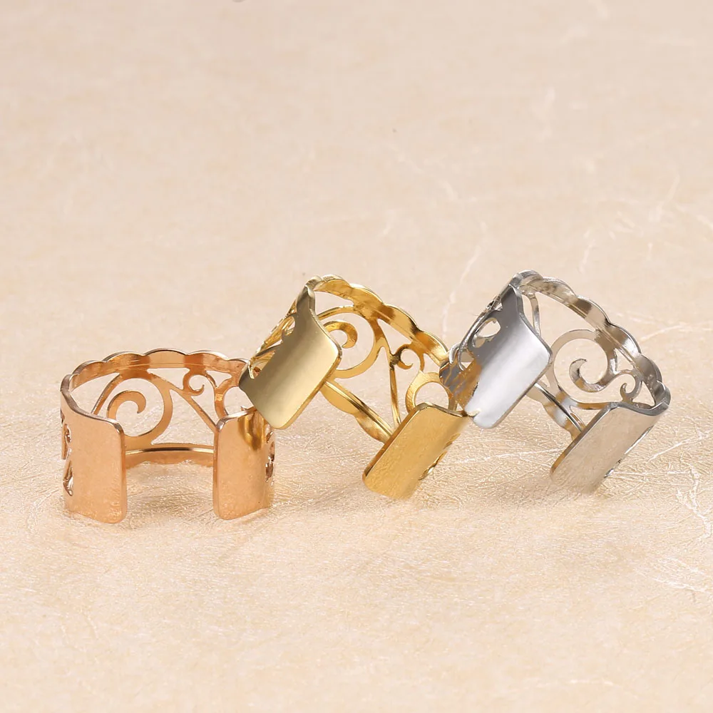 Cremo-Adjustable-Rose-Gold-Bague-Interchangeable-Leather-Hollow-Ring-Elegant-Bijoux-Femme-Finger-Ring-High-Polished