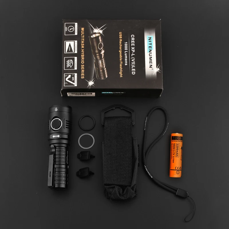 NITENUMEN NE01S XP L V5 1000LM перезаряжаемый EDC светодиодный фонарик 18650 Факел Лампа в