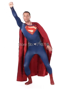 

superman costume adult men of steel spandex superman costumes halloween cosplay show zentai suit