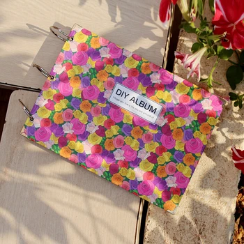 

26.6x18.6cm Flowers Photo Album Story Time Book Rural Wind Album Viscose Album