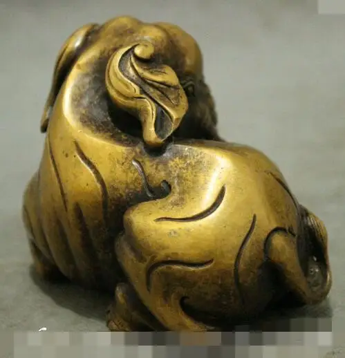 

S1466 Marked Chinese FengShui Bronze Wealth Animals Elephant Lying Statue Figurine discount 30% (C0324)