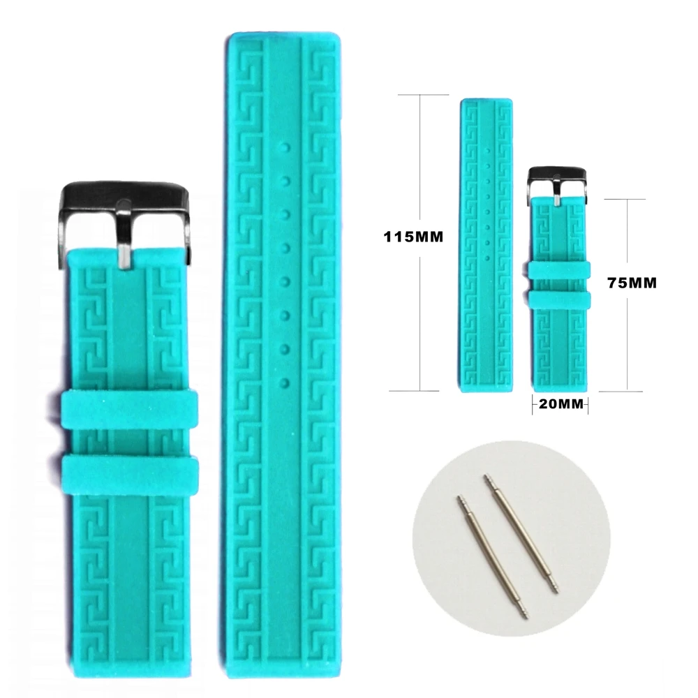 

20mm Day Sky Blue Silicone Jelly Rubber Unisex Watch Band Straps WB1064O20JB