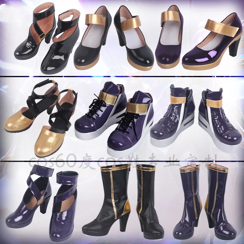 Anime! Hot Game LOL KDA K/DA Girls Group Ahri Akali Evelynn Kaisa Cosplay Shoes Adult Boots High Heels For Women Free Shipping |