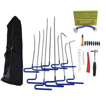 

PDR Rod Dent Repair Tool Furuix 22pcs Tool Package Paintless Hail Removal Dent Puller Tap Down Car Dent Repair Rod Hook tool